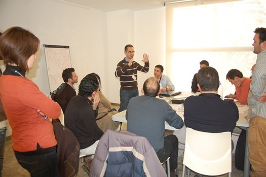 Sesi&oacute;n de trabajo del iWeekend Valencia de marzo de 2013, con el mentor Eduardo P&eacute;rez