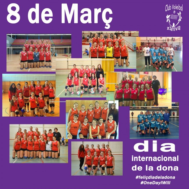 Felicitación del Día de la Mujer, por el Club de Voleibol Xàtiva