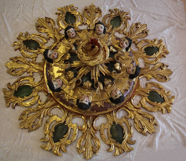 Florón de una de las bóvedas de la iglesia de Santa María de la Valldigna.