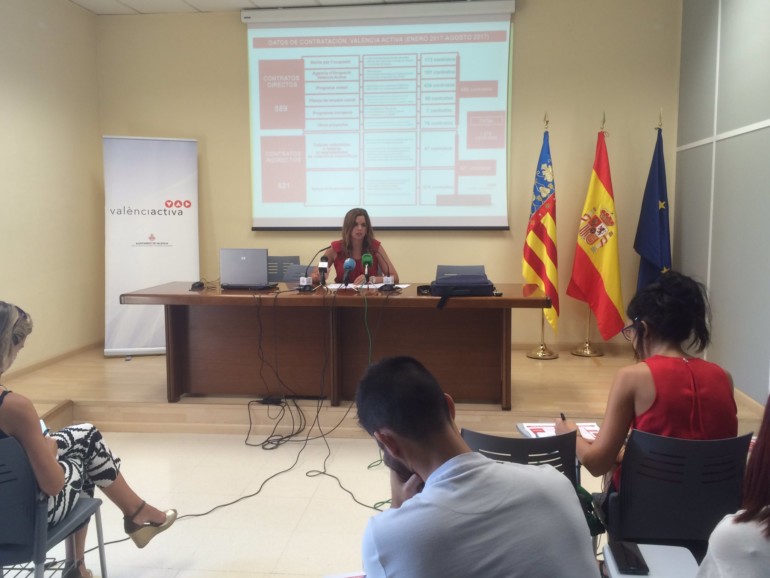 Sandra Gómez presenta el balance de València Activa