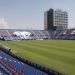 El estadio Ciutat de València con el edificio Arena detrás, edificado gracias al PAI de 2005 investigado en la operación Azud.