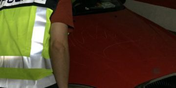 Policía Nacional daños coche Gandia