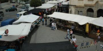 Mercadillo Virgen de la Cabeza, en el que se ha producido el accidente,