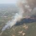 Imagen aérea del incendio, a las 13:47 horas