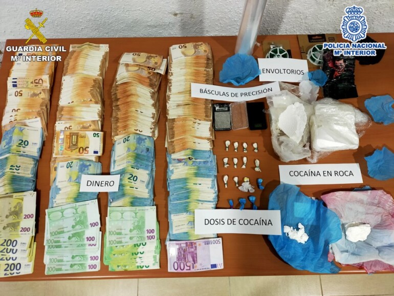 Desmantelados dos importantes puntos de venta de cocaína en Cocentaina