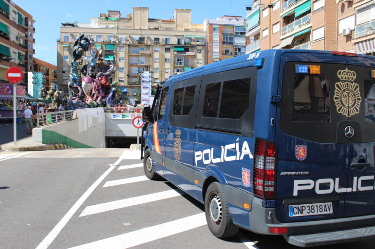 Dispositivo de seguridad de Policía Nacional en Valencia por las Fallas 2023