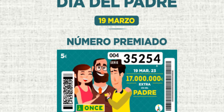 Número Premiado del Sorteo Extraordinario Día del Padre de la ONCE 2023