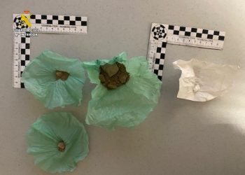 Droga aprehendida a los detenidos