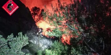incendio forestal de Penáguila