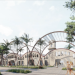 Figuració virtual de cóm quedarà el projecte 'Camins a la mar' dels tinglados del port de Gandia