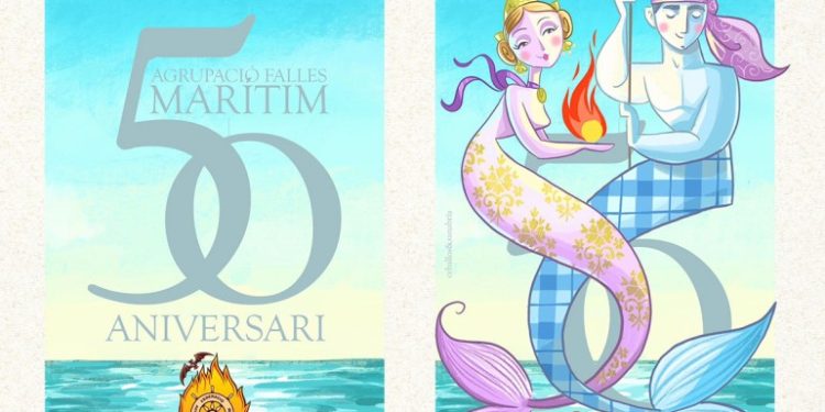 Imagen gráfica de la Federació Agrupació Falles del Marítim