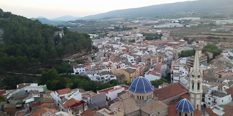 Moixent, a vista de pájaro