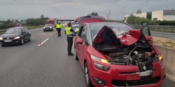 Colisión de un coche con una cabra montesa en Alberic