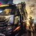 Incendio de un camión de la basura propulsado por gas natural en Elche