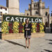 Mural floral en la plaza mayor de Castellón
