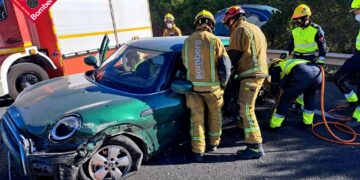 Accidente en la N-332 a su paso por Benidorm