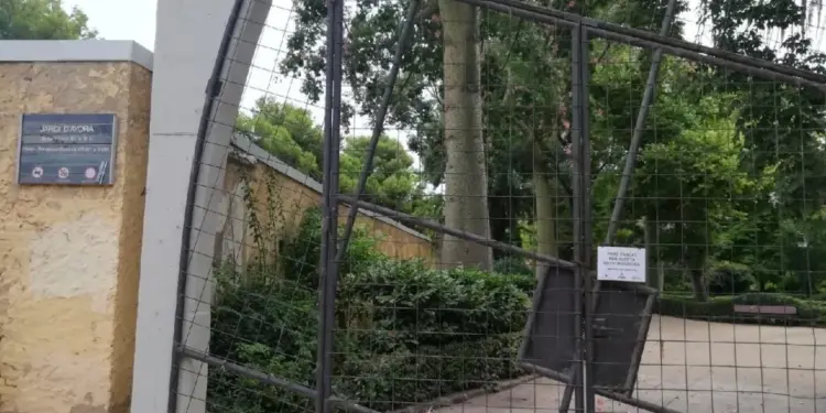 Parques cerrados en Valencia