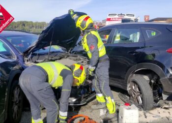 Accidente múltiple en la A-31 a su paso por Petrer