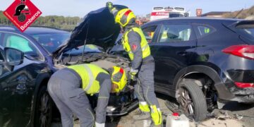 Accidente múltiple en la A-31 a su paso por Petrer