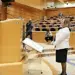 Feli Bondia en su toma de posesión como senadora