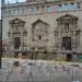 Montaje de la minimascletà en el entorno de la Lonja y los Santos Juanes