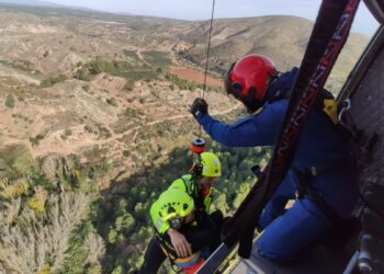 Rescate de un ciclista lesionado en una ruta de Anna