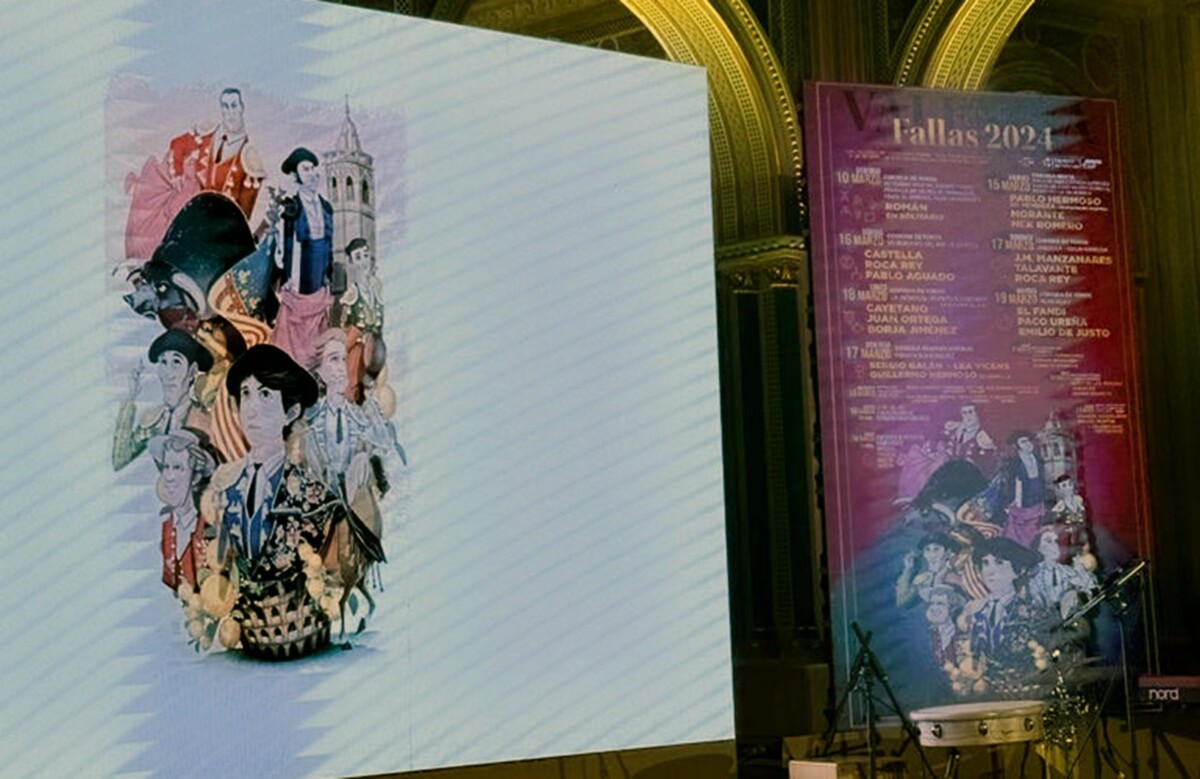 Cartel de la Diputación de Valencia para la Feria de Fallas 2024