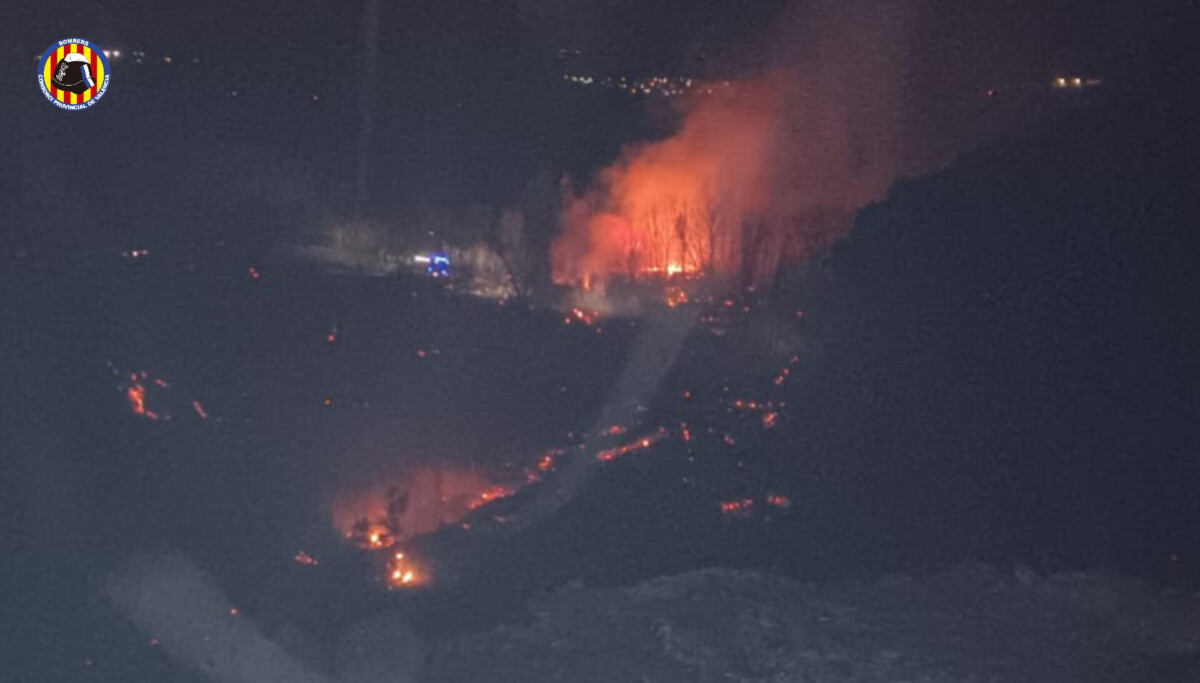 Incendio forestal en término de Turís