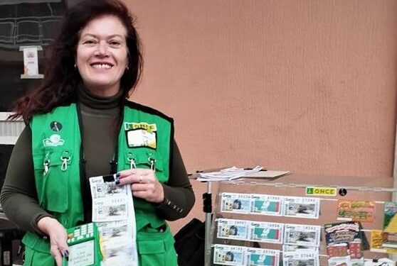 La vendedora de la ONCE Elvira Talens