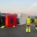 Vuelco de un camión en la AP-7 a su paso por Torreblanca