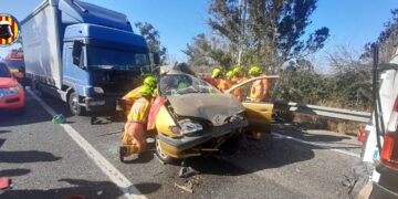 Colisión múltiple en la CV-50 en Alzira