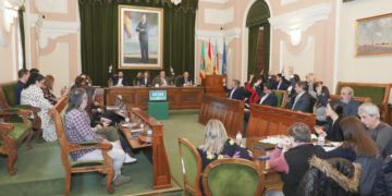 Pleno extraordinario del Ayuntamiento de Castellón en el que se ha reprobado a Amparo Marco