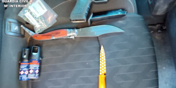 Objetos aprehendidos a los detenidos en Paterna