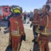 Efectivos desplazados al incendio de una caseta en una pirotecnia de Vilamarxant