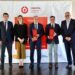 Els premiats amb alcaldessa, president i Concoval