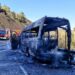 Incendio de un mini bus en la carretera de El Campello a Aigües