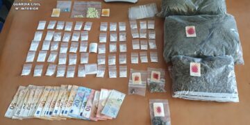 Objetos intervenidos al sospechoso en X`bia y Benitatxell