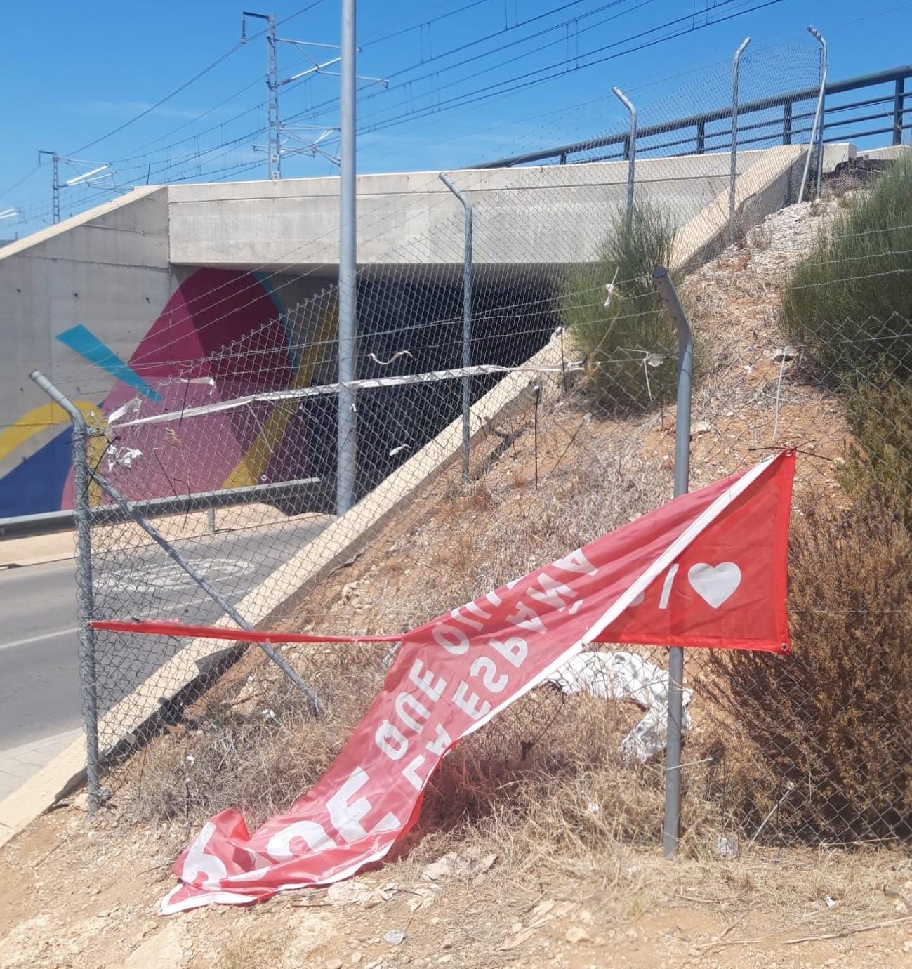 Publicidad electoral del PSPV atacada en l'Alcúdia de Crespins