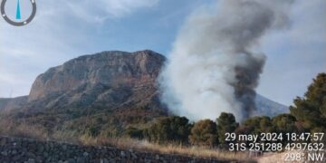 Incendio forestal del Montgó, en Xàbia