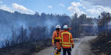 Incendio forestal en Montroi