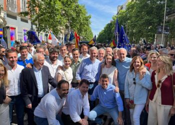 María José Catalá en la concentración de Madrid