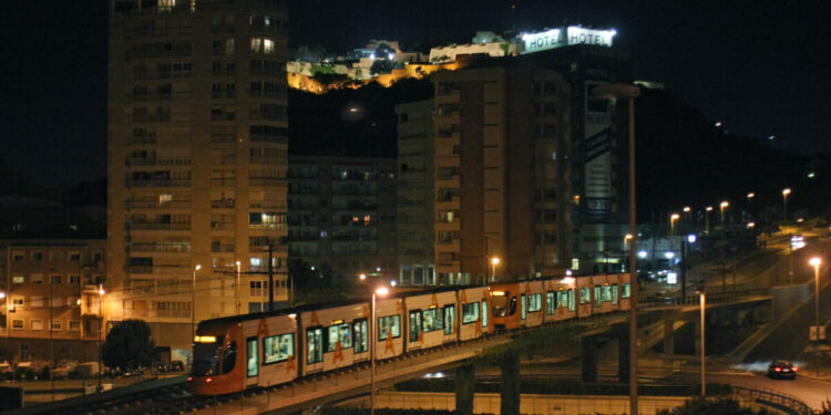 TRAM d'Alacant a la playa del Cocó