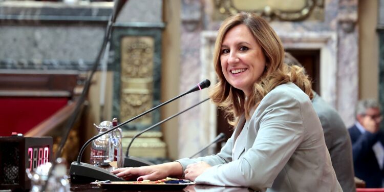 María José Catalá en el Pleno municipal de Valencia