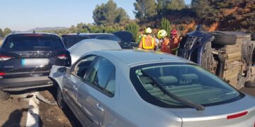 Accidente múltiple en la A-3 por el Rebollar