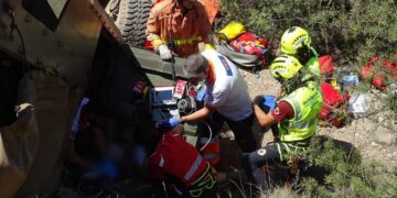 Accidente de un todoterreno del Ejército en Llíria