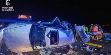 Accidente de tráfico en la AP-7 a la altura de Moncofa