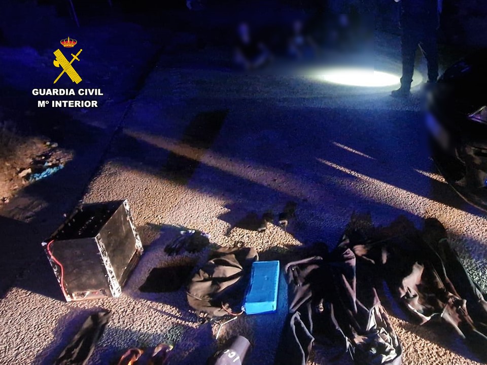 Objetos intervenidos a los sospechosos