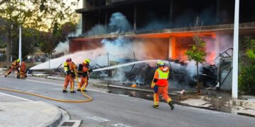 Incendio inmueble abandonado Sagunt