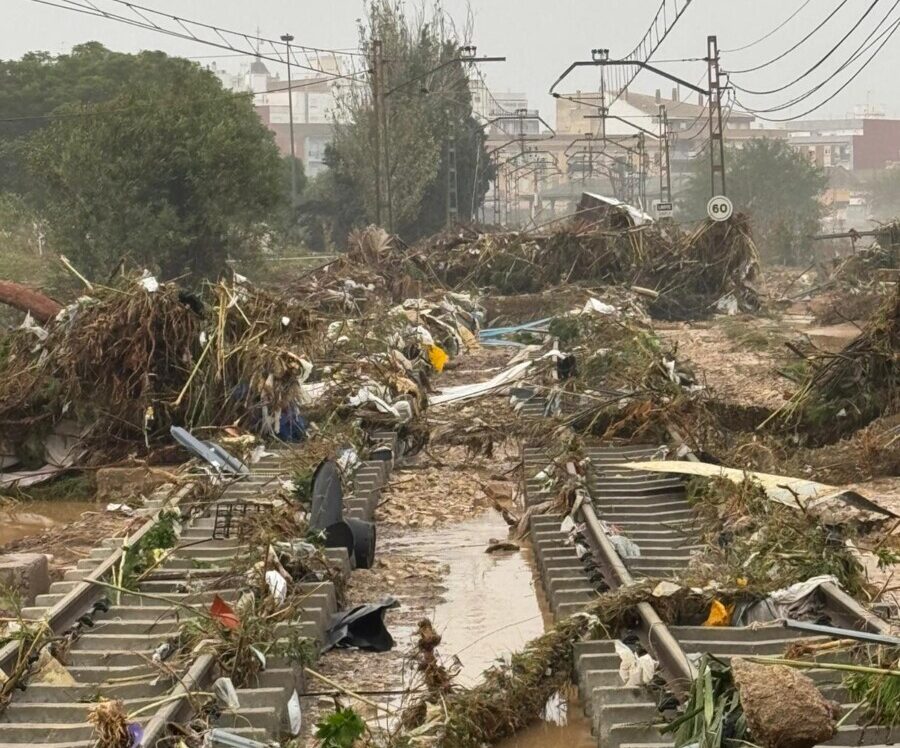 cortadas vias tren Metrovalencia
