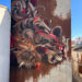 El mural 'Ocelote Ornamental', obra del artista urbano Tirso Paz, conocido como Bublegum